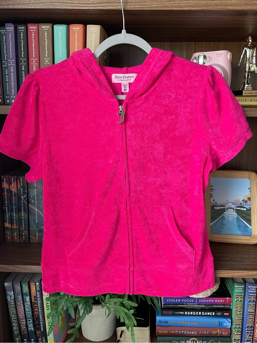 Juicy Couture Girls' Hot Pink Zip-Up Hooded Top NWT